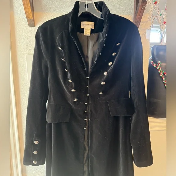Vintage Pure Badass Rare Flawless Velvet Steampunk/Military Long Jacket